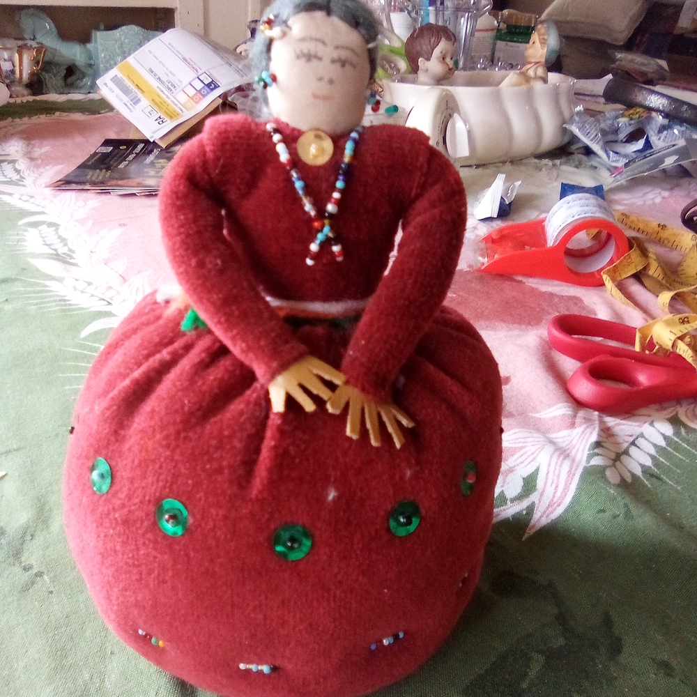 Indian Squaw Pin Cushion Mid-Century Vintage